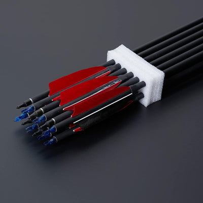 12x 31" Turkey Feather Carbon Fiber Arrows Archery Fletched Arrows for Recurve/Compound Traditional Bow