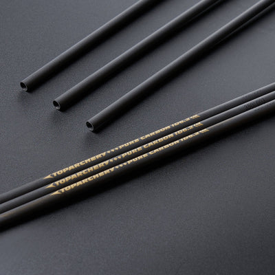 TopArchery 33" ID 6.2mm Straightness 0.003 Spine 400 Pure Carbon Archery Arrows Shafts Black