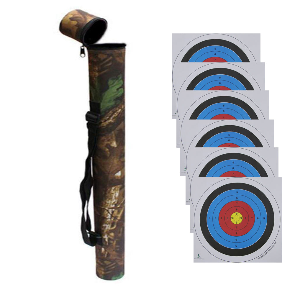 Camouflage Back Arrow Tube Quiver Archery