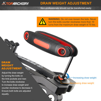 30-70lbs TopArchery T7 Archery Compound Bow Arrows Set