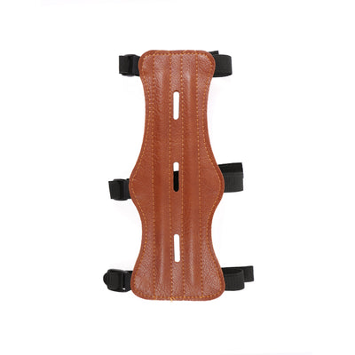 Brown 3-strap Armguard with Vent Holes