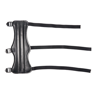 Black 3-strap Armguard with Vent Holes