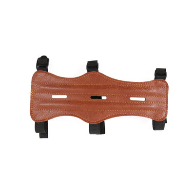 Brown 3-strap Armguard with Vent Holes