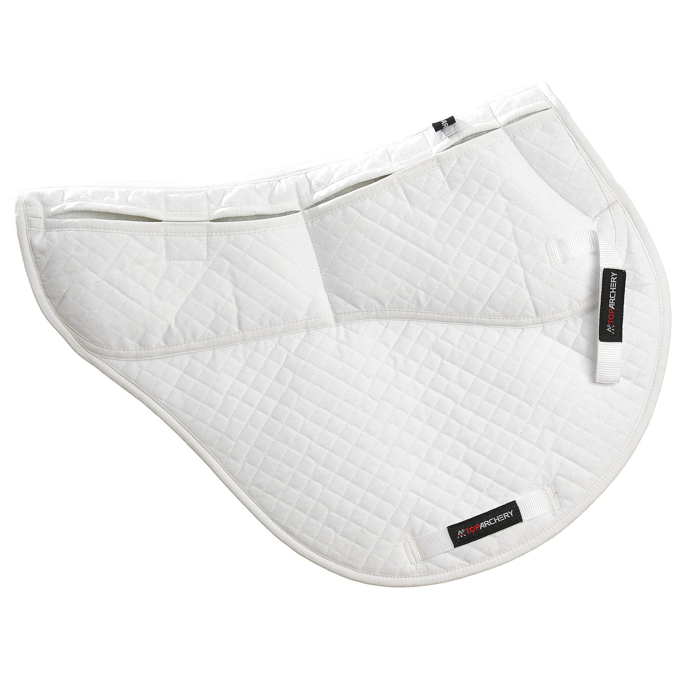 TopArchery Comfort Contoured Correction Horse Saddle Pad with Adjustable Memory Foam White/Black