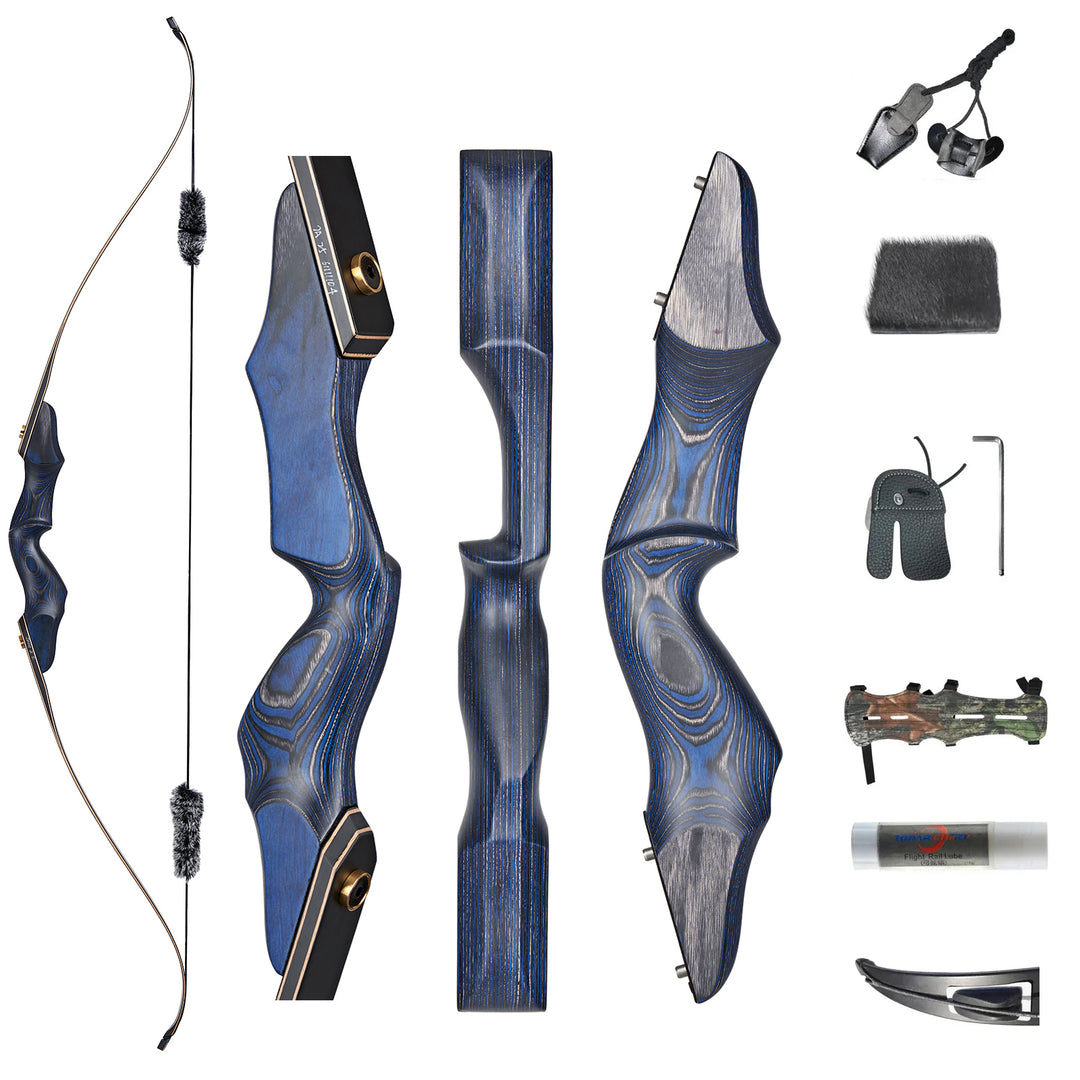 Arco Ricurvo In Legno 60 Pollici | Per Tiro Con L'Arco Destro 30-40-50 Lbs - Foto 9