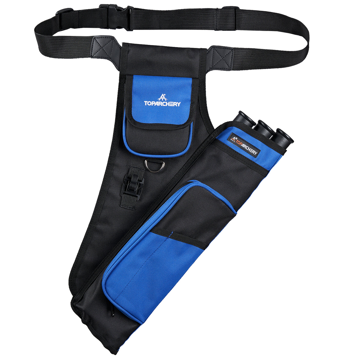 TopArchery 3-Tube Waist Arrow Quiver Archery Blue