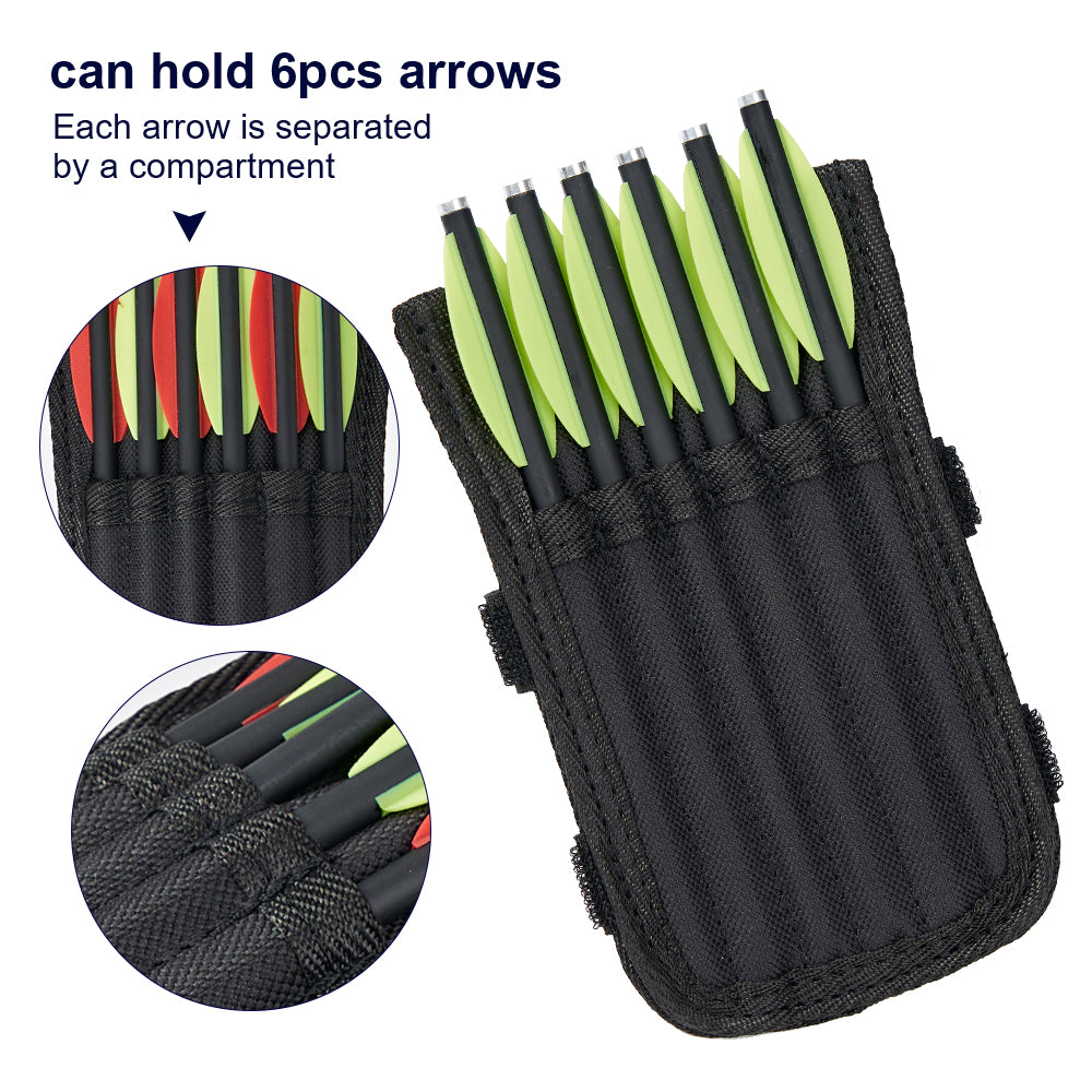 6/12 Bolts Quiver Bag Case Portable Holder for Archery Crossbow Arrows Black Camouflage