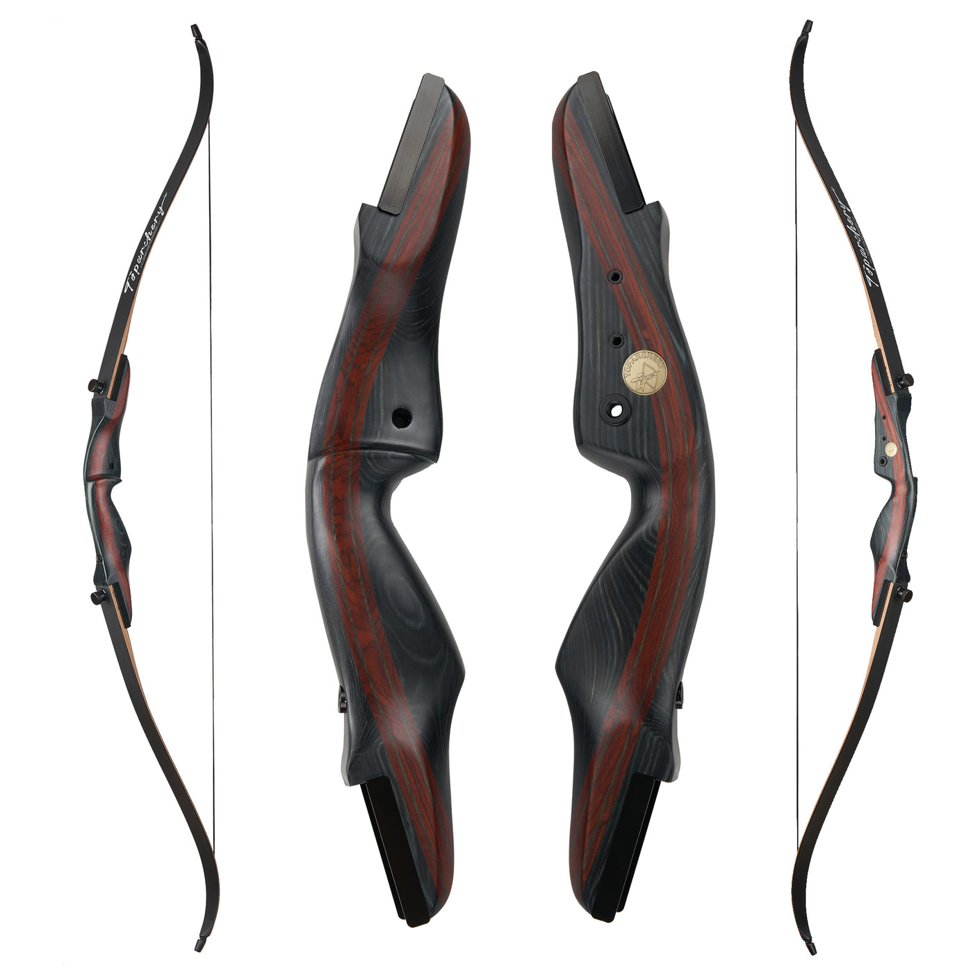 Nightshade 20-50lbs 62" TopArchery Takedown Recurve Bow Archery Target Shooting Adults & Youth Wood Riser Laminated