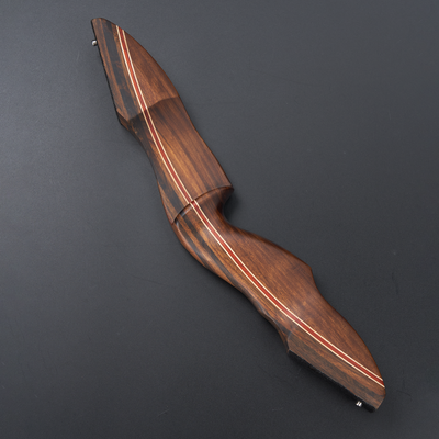 60" Ebony Bow 25-60lbs Black Limbs Wood Laminated Takedown Recurve Archery Bow Right Hand