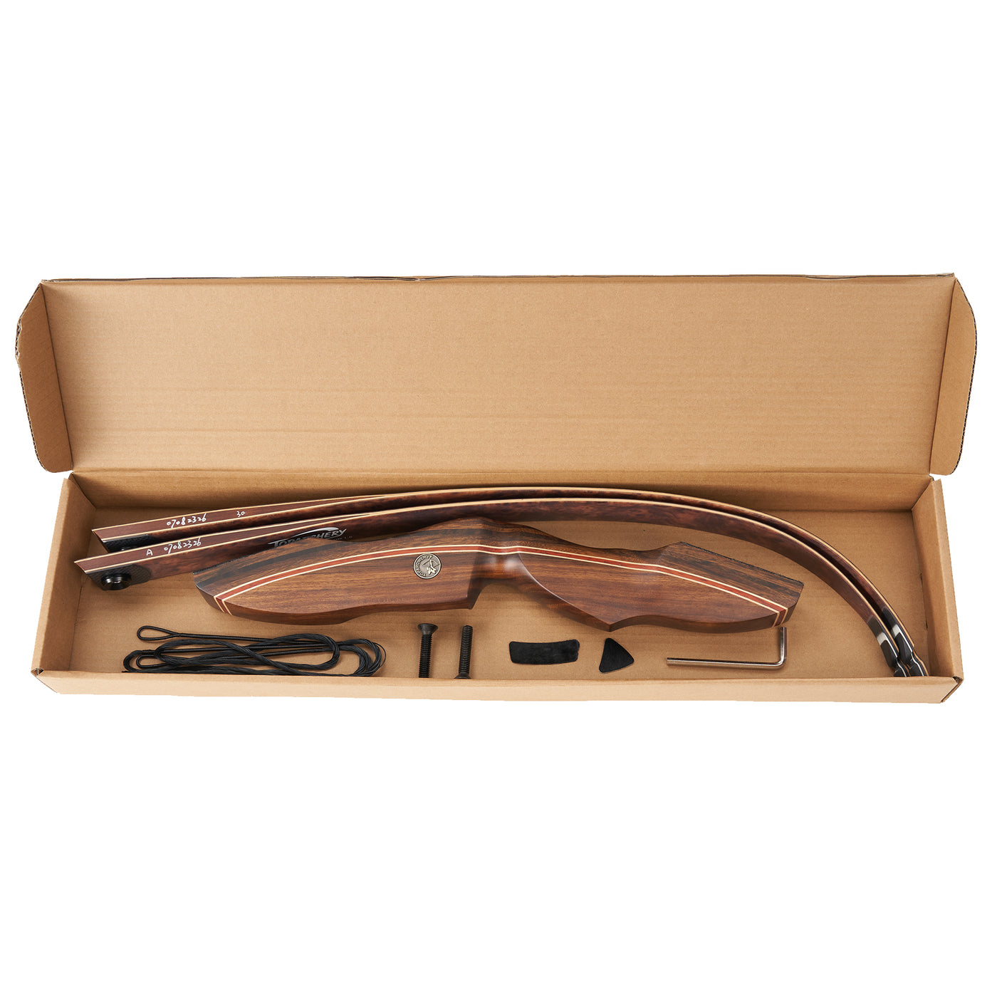 60" Ebony Bow 25-60lbs Black Limbs Wood Bamboo Laminated Takedown Recurve Archery Bow Right Hand
