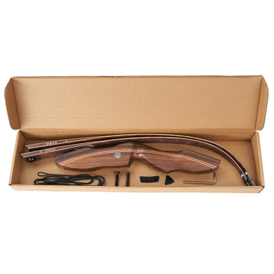 60" Ebony Bow 25-60lbs Black Limbs Wood Bamboo Laminated Takedown Recurve Archery Bow Right Hand