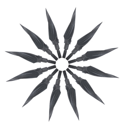 6x 150-grain Black 3-blade Spiral Broadheads