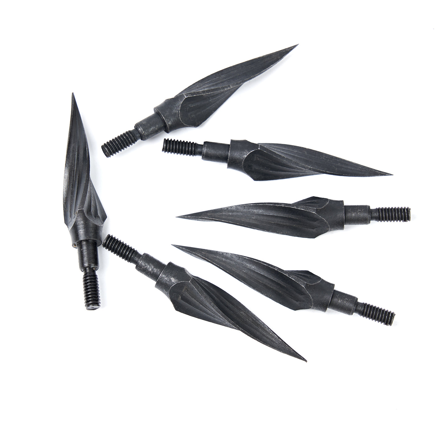 6x 150-grain Black 3-blade Spiral Broadheads
