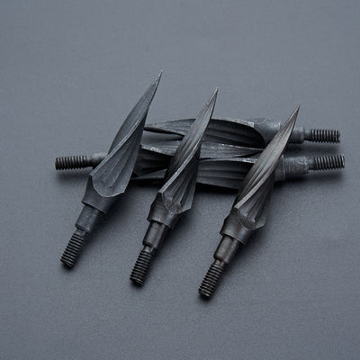 6x 150-grain Black 3-blade Spiral Broadheads