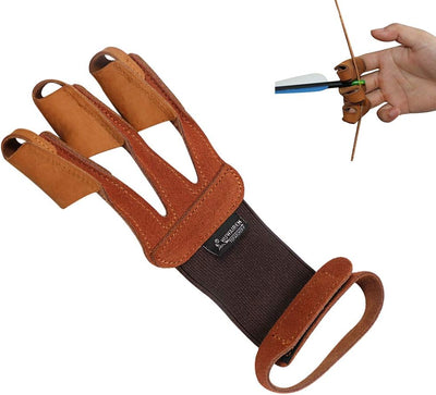 Brown 3-finger Tab with Wrist Strap