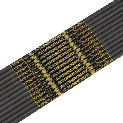 33" Straightness 0.003 ID 6.2mm Carbon Shafts TopArchery Spine 300-600 Archery Arrows Black Gold Pattern