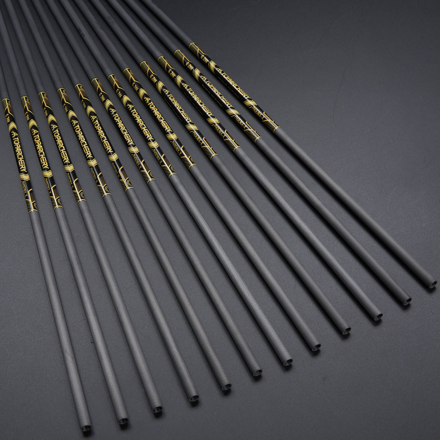 33" Straightness 0.003 ID 6.2mm Carbon Shafts TopArchery Spine 300-600 Archery Arrows Black Gold Pattern