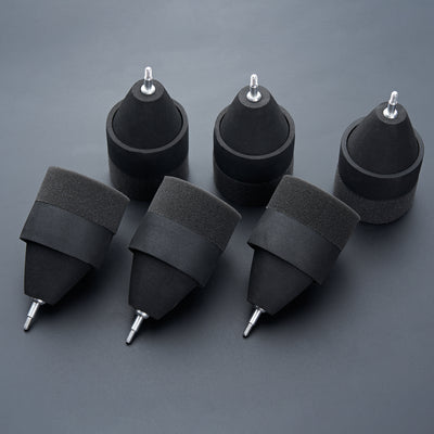 6x Black Sponge Foam Arrowheads