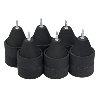6x Black Sponge Foam Arrowheads