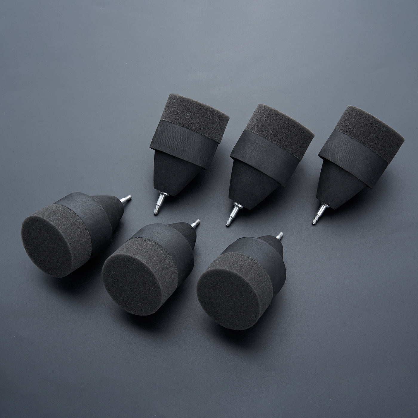 6x Black Sponge Foam Arrowheads