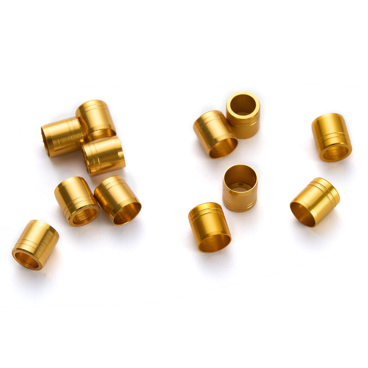 12x Pierce Nock Collar Explosion Proof Ring Metal ID 7.6mm Gold/Silver/Red