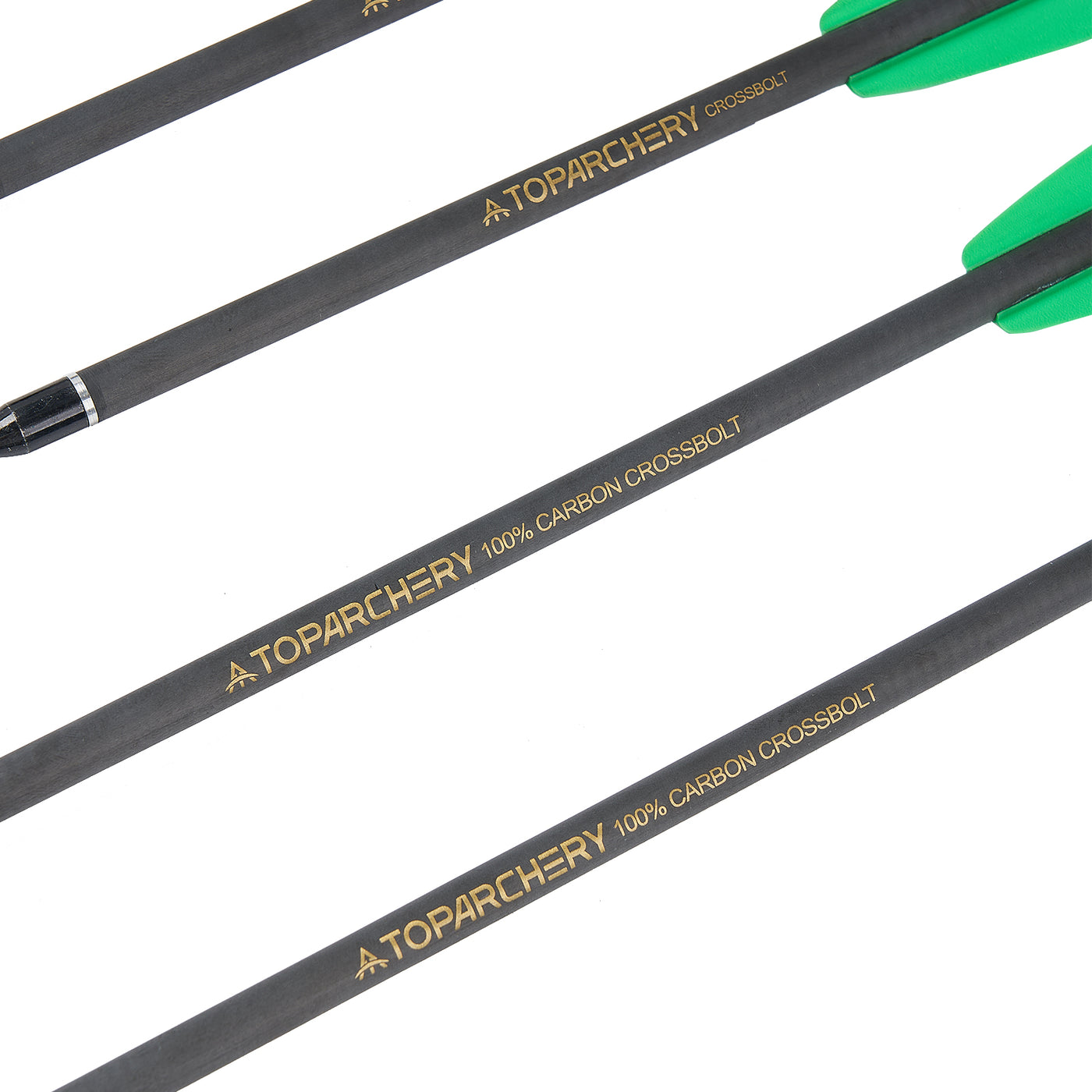 12x TopArchery 15" Archery Carbon Crossbow Bolts Arrows Spine 350 Green/Orange/Red OD 7.5mm ID 6.2mm