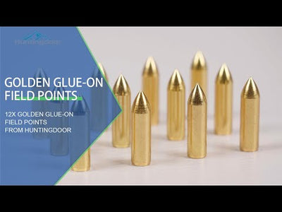 12x Golden Glue-on Field Points