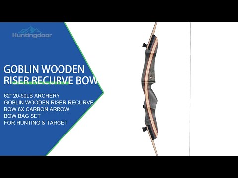 Goblin 62" TopArchery Takedown Recurve Bow Archery for Hunting Targeting Shooting Adults & Youth Wood Riser Laminated 20-50lbs