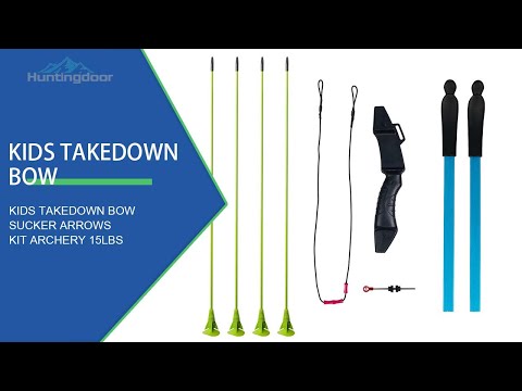 Kids Takedown Bow Sucker Arrows Kit Archery 15lbs