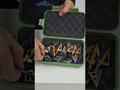 Green Archery Arrowhead Broadhead Box Plastic PVC