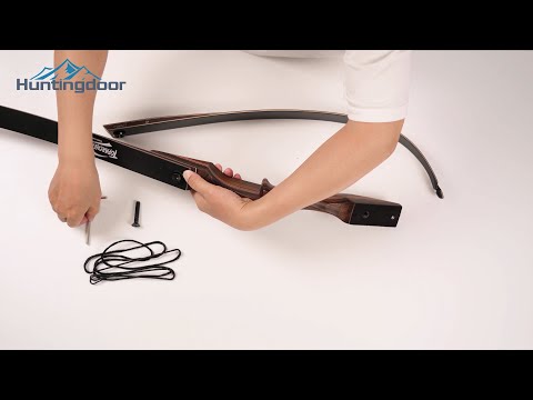 60" Ebony Bow 25-60lbs Black Limbs Wood Laminated Takedown Recurve Archery Bow Right Hand