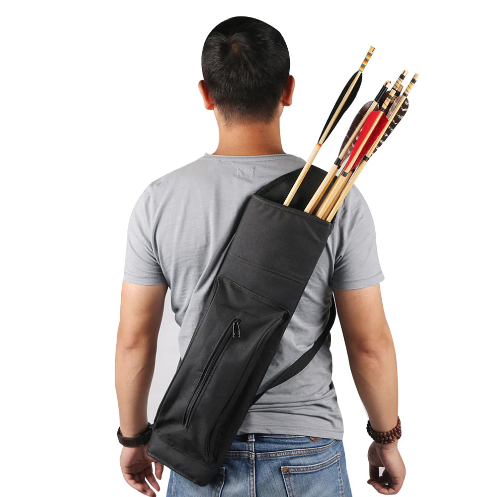 Black Back Arrows Quiver with Belt for Archery