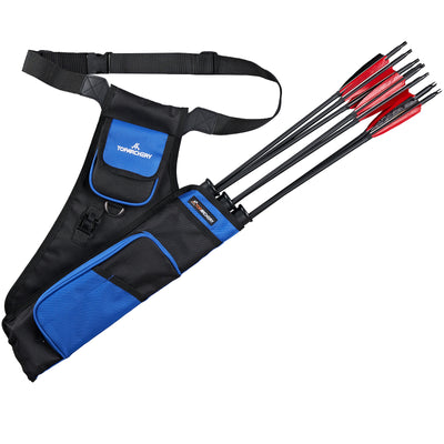 TopArchery 3-Tube Waist Arrow Quiver Archery Blue