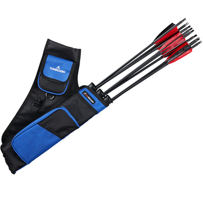 TopArchery 3-Tube Waist Arrow Quiver Archery Blue
