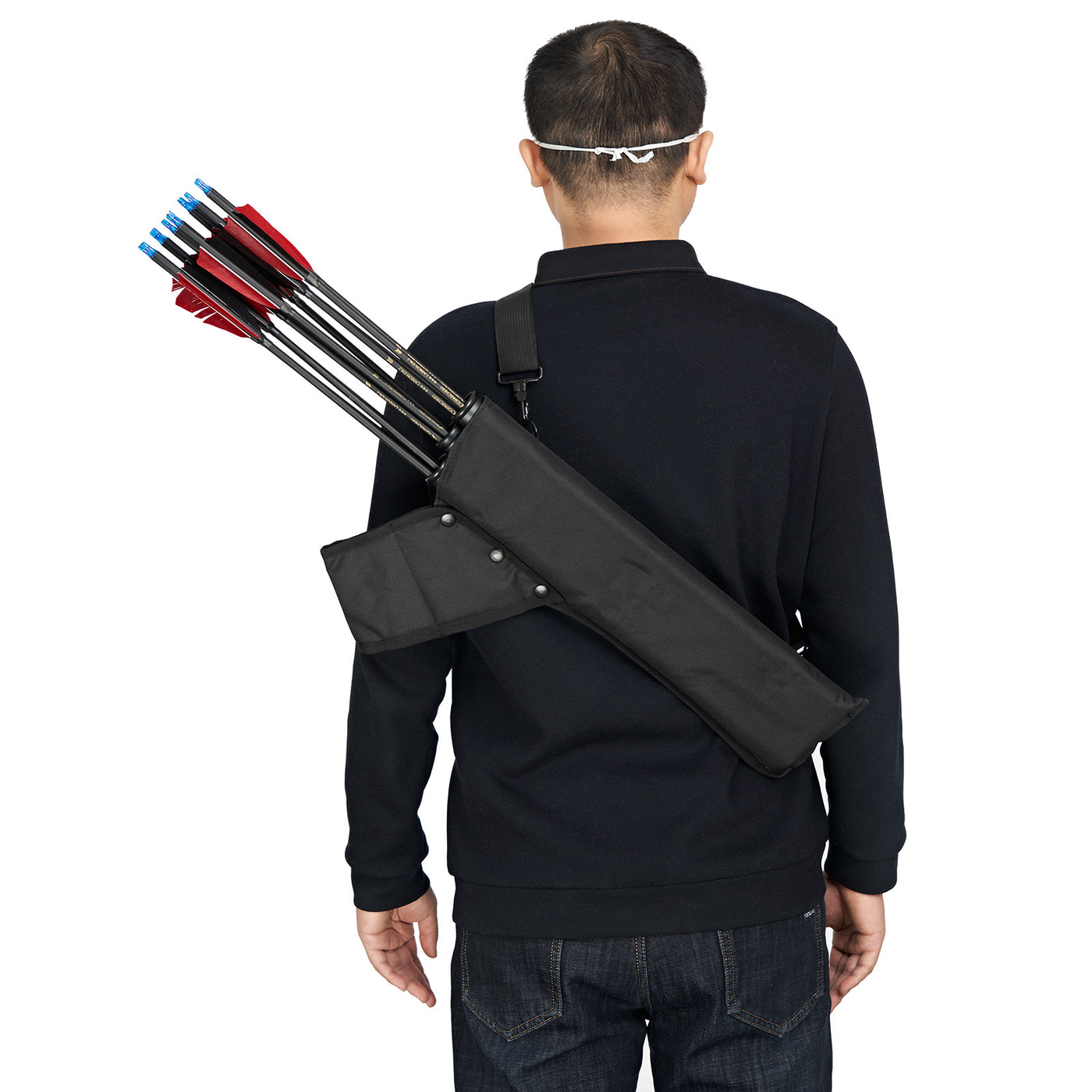 3-Tube Black Waist Arrow Quiver Archery