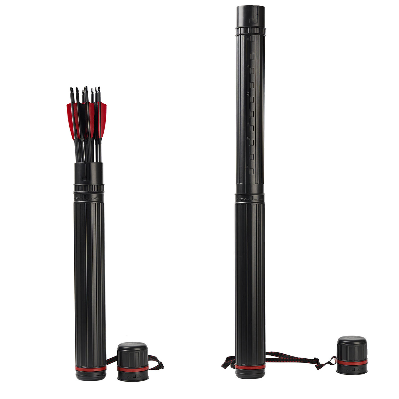 Black Plastic Adjustable Back Arrow Tube Quiver Archery