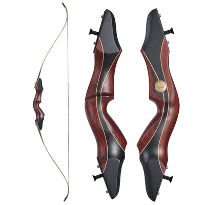 TopArchery Left/Right Handed LH/RH 60" Laminated Takedown Bow Wood
