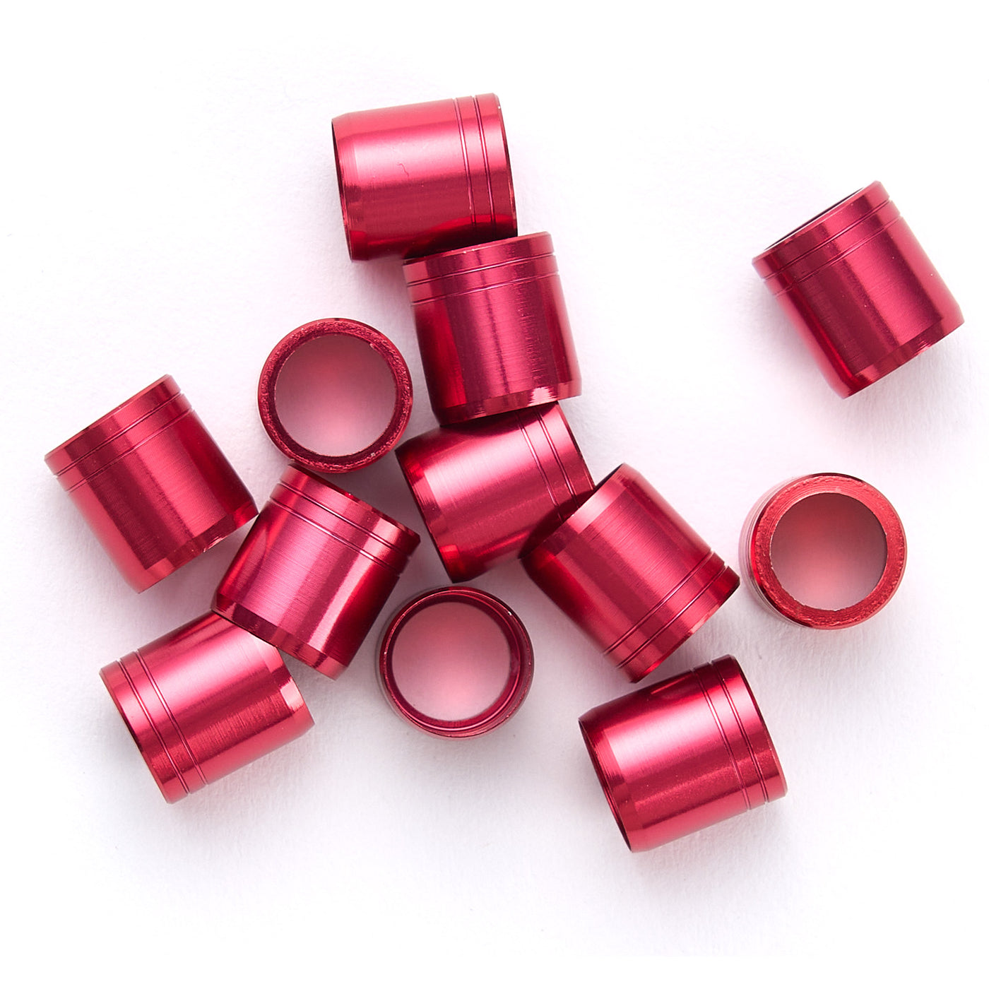 12x Pierce Nock Collar Explosion Proof Ring Metal ID 7.6mm Gold/Silver/Red