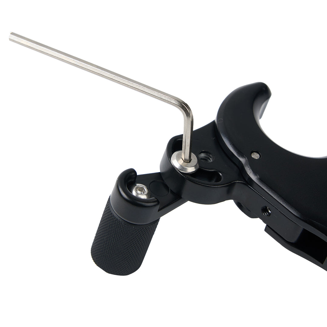 Décocheur Arc à Poulies 4 Doigts Ajustable Rotation 360° - Ambidextre - Sososhoot Noir