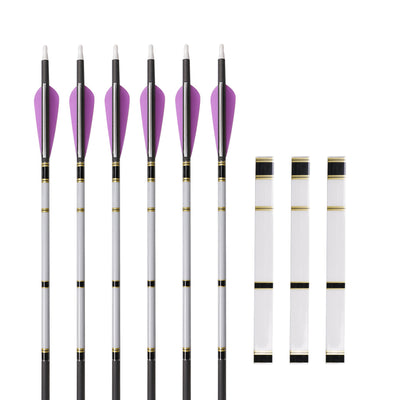 15x White Heat Shrinkable Arrow Shaft Stickers