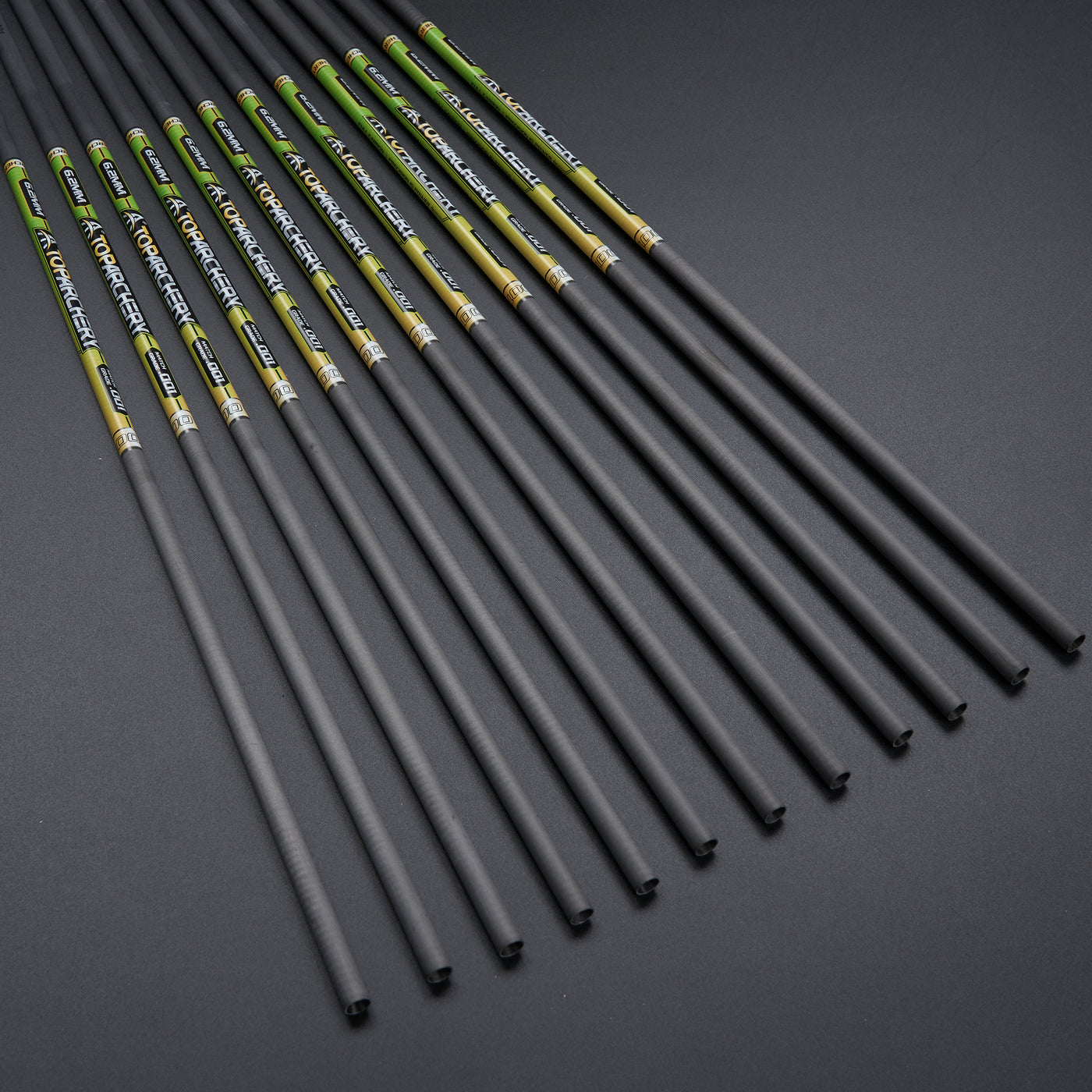 33" Straightness 0.001 ID 6.2mm Carbon Shafts TopArchery Spine 300-600 Archery Arrows Black