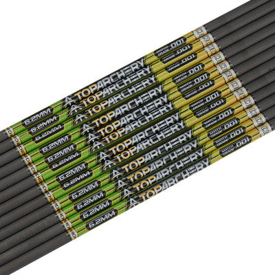 33" Straightness 0.001 ID 6.2mm Carbon Shafts TopArchery Spine 300-600 Archery Arrows Black