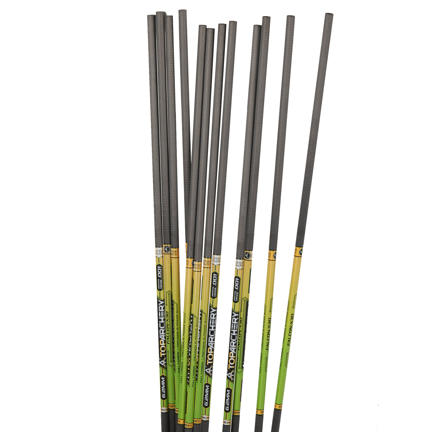 33" Straightness 0.001 ID 6.2mm Carbon Shafts TopArchery Spine 300-600 Archery Arrows Black