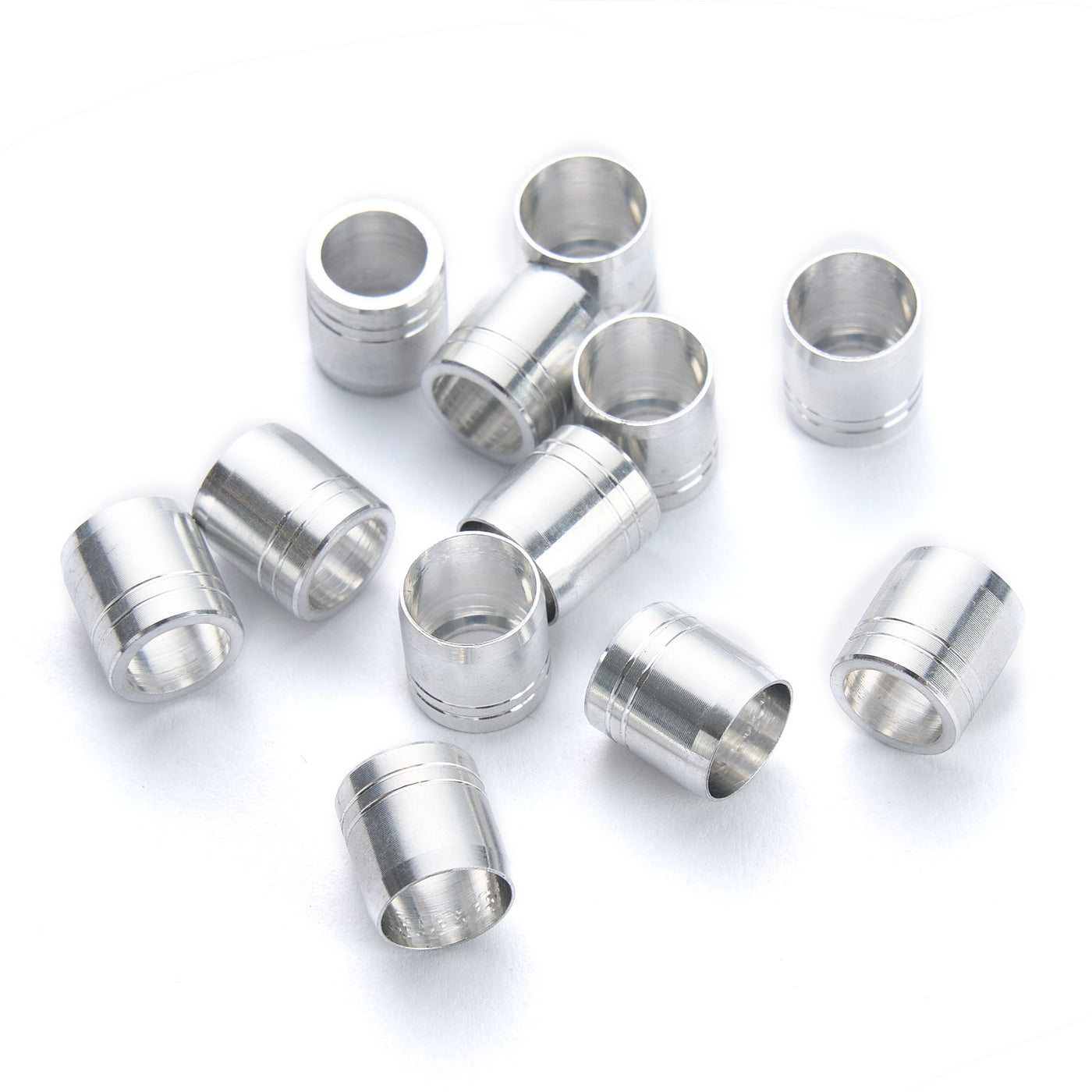 12x Pierce Nock Collar Explosion Proof Ring Metal ID 7.6mm Gold/Silver/Red