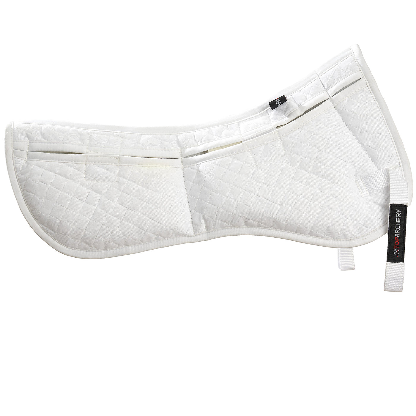TopArchery Cotton Correction Horse Half Saddle Pad 4 Pocket with Adjustable Memory Foam Inserts