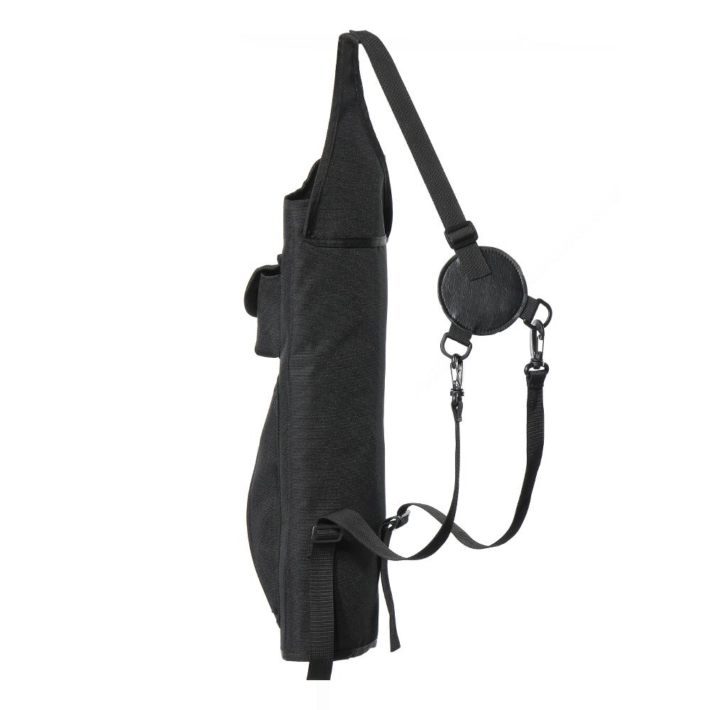 Carquois D'archerie En Cuir De Vache - Noir - Sac à Flèches Bandoulière - Neuf