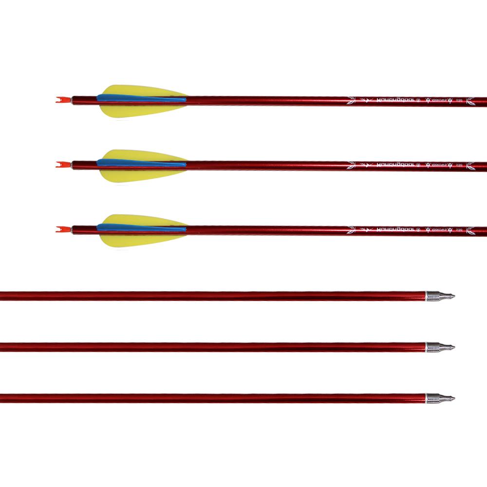 31.5" 7.6mm HuntingDoor Red Aluminum Arrows