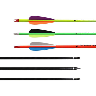 32" 7.6mm Spine 400 Colorful Mixed Carbon Arrows