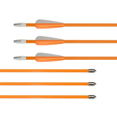 27" 7mm Orange Kids Fiberglass Arrows