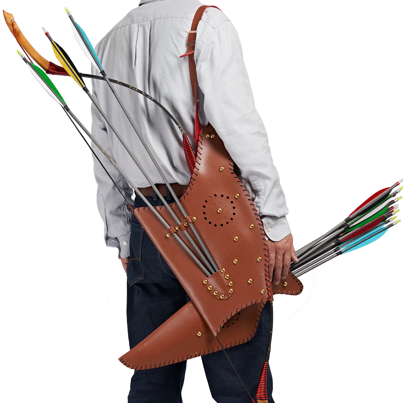leather recurve bow case